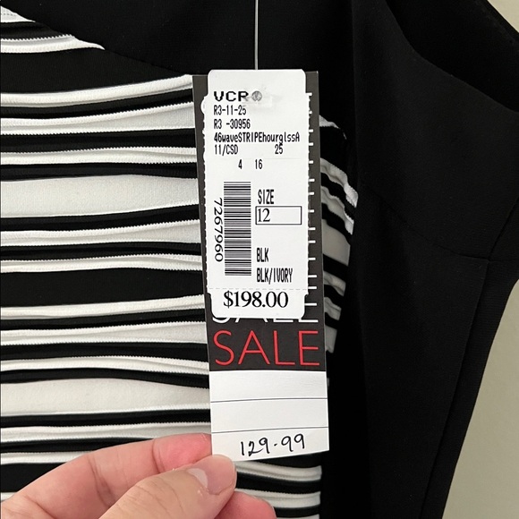 UCP Black and White Striped Sleeveless Dress - Picture 3 of 5